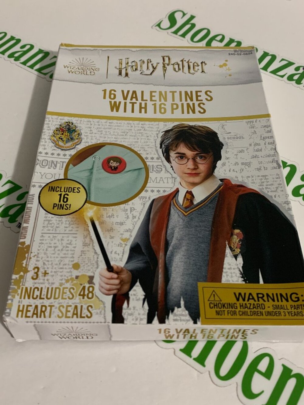 Harry Potter 16 Valentines & Pins 48 Heart Seals 8 Card Designs Wizarding World